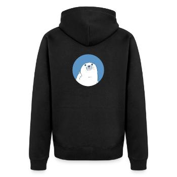 Phobe marin Pouces Hauts Mer Lion De Mer Drôle - Veste à capuche bio Premium Unisexe - noir - Dos - Nico (187cm)