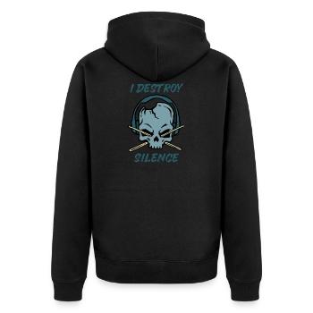 Drummer Drumsticks Band Lauter Metal Rock Cadeau - Veste à capuche bio Premium Unisexe - noir - Dos - Nico (187cm)