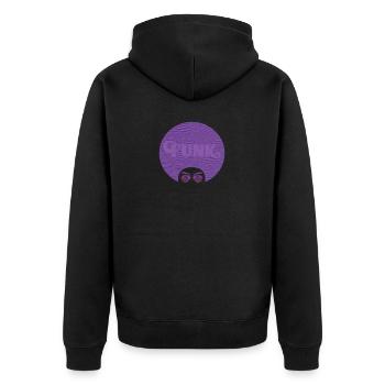 Retro Afro Funk Black Girl - Unisex Premium Organic Zip Hoodie - black - Back - Nico (187cm)