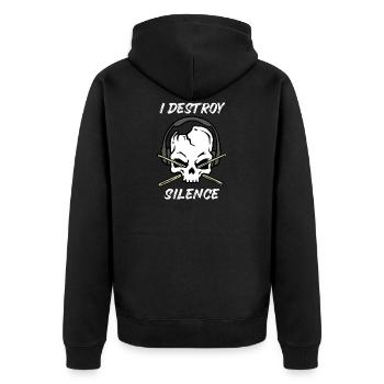 Drummer Baguettes Band Loud Metal Rock cadeau - Veste à capuche bio Premium Unisexe - noir - Dos - Nico (187cm)