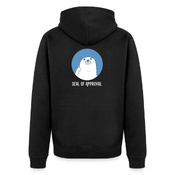 Seerobbe pouce vers le haut de l'animal de mer Sea Lion Funny - Veste à capuche bio Premium Unisexe - noir - Dos - Nico (187cm)