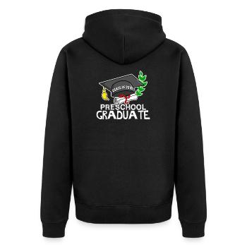 Preschool Graduate - class of 2018 - Unisex Premium Organic Zip Hoodie - black - Back - Nico (187cm)