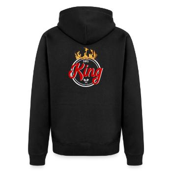Barbecue Roi - BBQ King - Veste à capuche bio Premium Unisexe - noir - Dos - Nico (187cm)