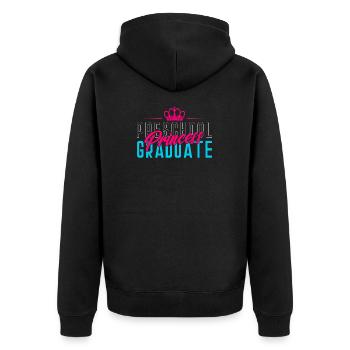 Princesse diplômée d'âge préscolaire - cadeau de fin d'études - Veste à capuche bio Premium Unisexe - noir - Dos - Nico (187cm)