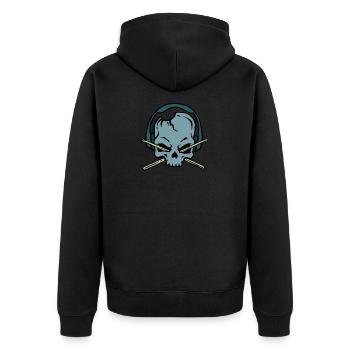 Drummer Baguettes Band Loud Metal Rock cadeau - Veste à capuche bio Premium Unisexe - noir - Dos - Nico (187cm)