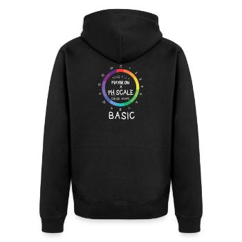pH Skala Lustiges Chemiker Spaß Witz Fun Geschenk - Unisex Premium Bio Zip Hoodie - Schwarz - Hinten - Nico (187cm)