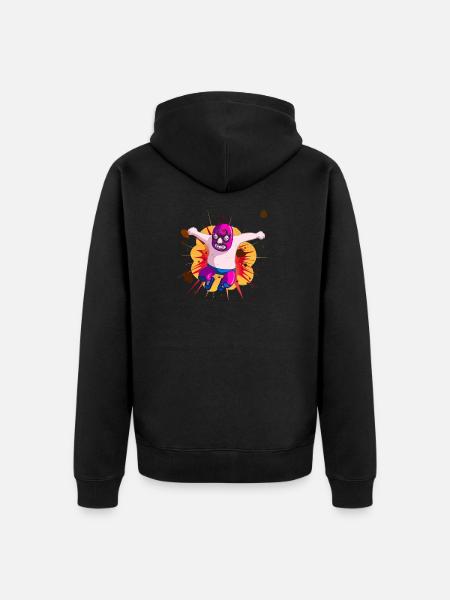 "Wrestler" - Unisex Premium Organic Zip Hoodie - black
