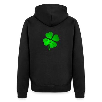 Élégant St. Patricksday - Veste à capuche bio Premium Unisexe - noir - Dos - Nico (187cm)
