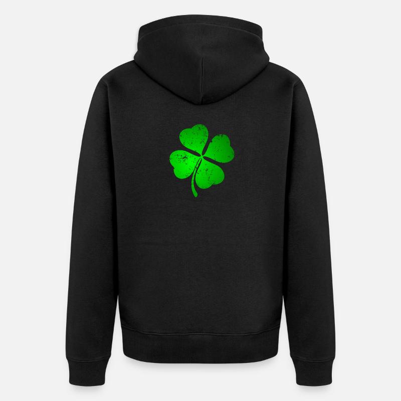 Élégant St. Patricksday - Veste à capuche bio Premium Unisexe - noir