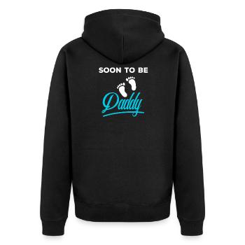 Bientôt père! L'enfant de cadeau de papa Expectant arrive - Veste à capuche bio Premium Unisexe - noir - Dos - Nico (187cm)