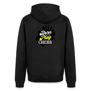 Né pour jouer aux échecs - Sport Gift - Veste à capuche bio Premium Unisexe - noir - Dos - Nico (187cm)