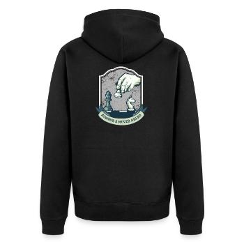 Toujours trois coups devant - Chess Sport Gift - Veste à capuche bio Premium Unisexe - noir - Dos - Nico (187cm)