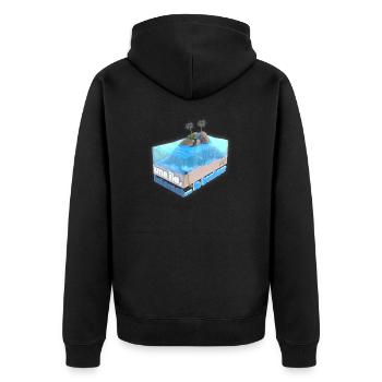 Une île, internet ... le bonheur ! - Veste à capuche bio Premium Unisexe - noir - Dos - Nico (187cm)