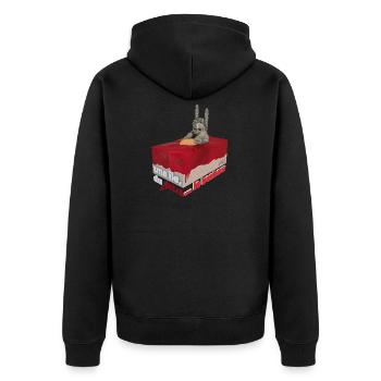 Une île, du Metal ... le bonheur ! - Veste à capuche bio Premium Unisexe - noir - Dos - Nico (187cm)