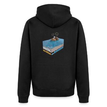Une île, un trône ... le bonheur ! - Veste à capuche bio Premium Unisexe - noir - Dos - Nico (187cm)