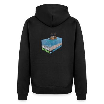 Une île, du foot ... le bonheur ! - Veste à capuche bio Premium Unisexe - noir - Dos - Nico (187cm)