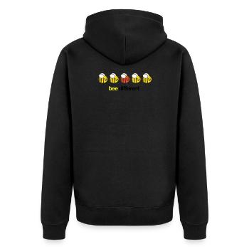 Bee different - Unisex Premium Organic Zip Hoodie - black - Back - Nico (187cm)