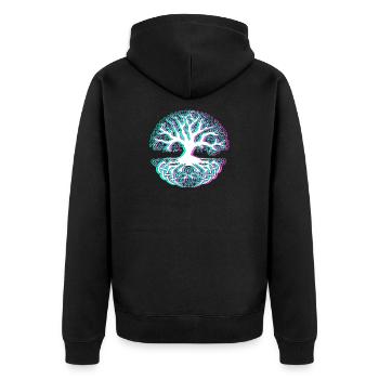 arbre - Veste à capuche bio Premium Unisexe - noir - Dos - Nico (187cm)