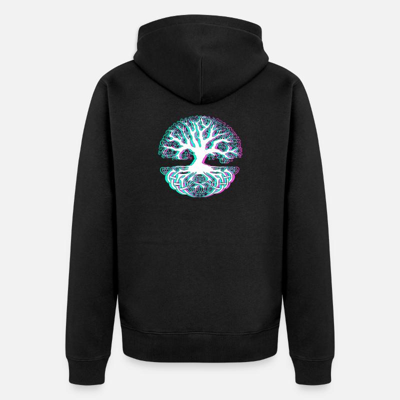 Baum - Unisex Premium Bio Zip Hoodie - Schwarz