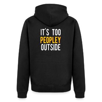 C'est trop populaire à l'extérieur - Veste à capuche bio Premium Unisexe - noir - Dos - Nico (187cm)
