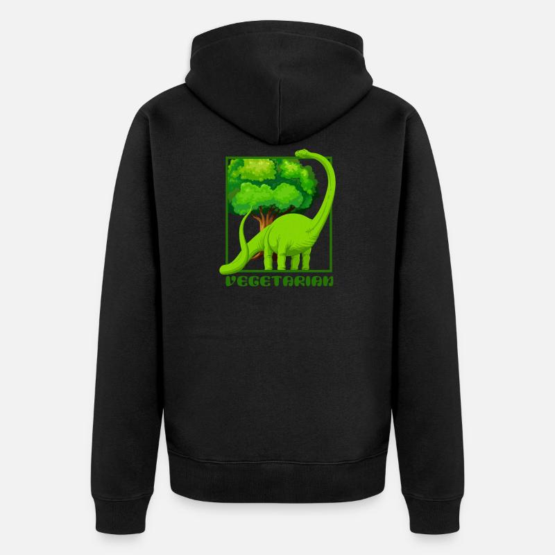 Dinosaurier Brachiosaurus - Unisex Premium Bio Zip Hoodie - Schwarz
