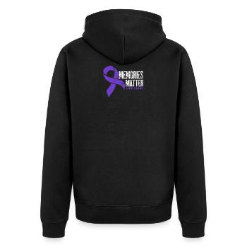 Souvenirs de maladie de démence Matter Gift - Veste à capuche bio Premium Unisexe - noir - Dos - Nico (187cm)