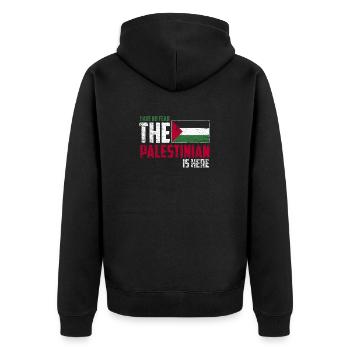 N'ayez pas peur que le Palestinien soit là - Veste à capuche bio Premium Unisexe - noir - Dos - Nico (187cm)