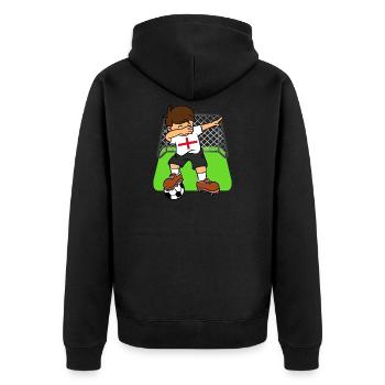 Angleterre Soccer Ball Dabbing Enfant British Football - Veste à capuche bio Premium Unisexe - noir - Dos - Nico (187cm)