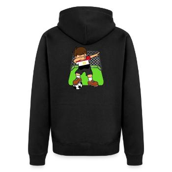 Ballon de football de l'Égypte Dabbing Kid Football égyptien - Veste à capuche bio Premium Unisexe - noir - Dos - Nico (187cm)