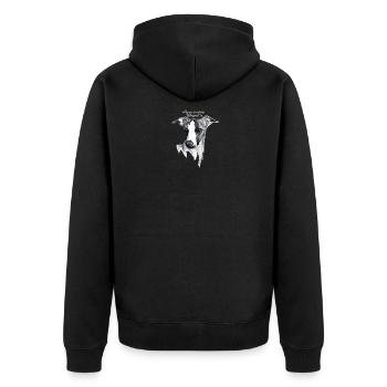 Cadeau cool animal de compagnie chien Whippet - Veste à capuche bio Premium Unisexe - noir - Dos - Nico (187cm)