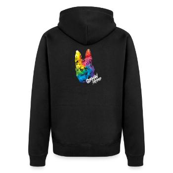 Chien de berger allemand - Veste à capuche bio Premium Unisexe - noir - Dos - Nico (187cm)