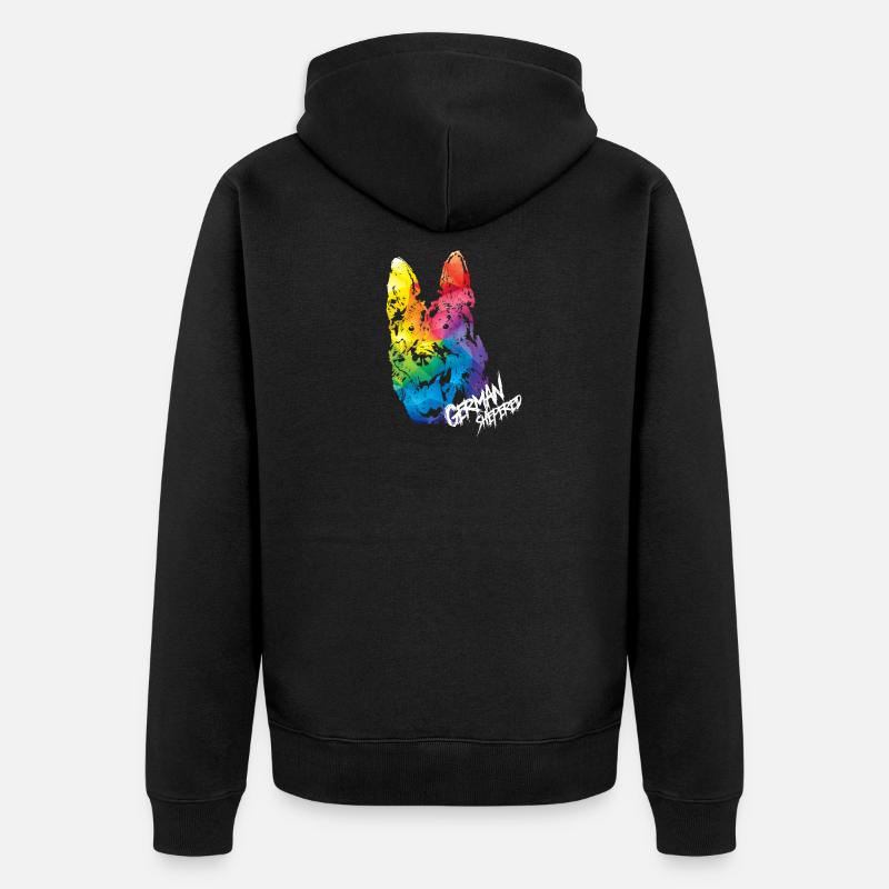 Deutscher Schäferhund - Unisex Premium Bio Zip Hoodie - Schwarz