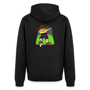 Colombie Ballon de football Dabbing Kid Colombiens - Veste à capuche bio Premium Unisexe - noir - Dos - Nico (187cm)
