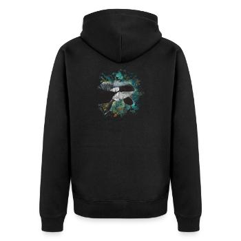 Baleines tueuses - Veste à capuche bio Premium Unisexe - noir - Dos - Nico (187cm)