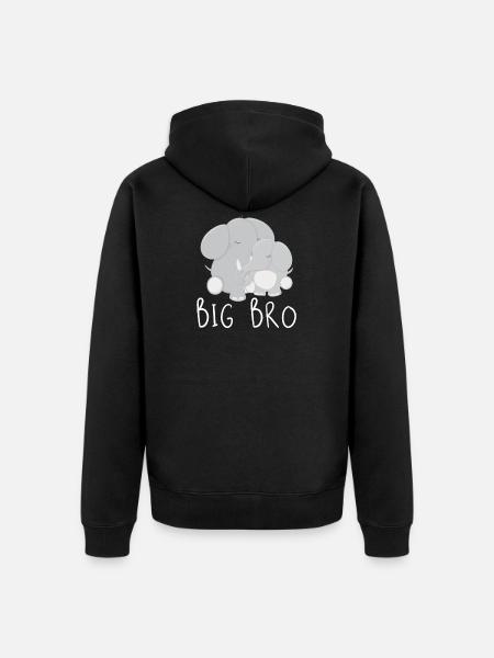 big bro - Unisex Premium Organic Zip Hoodie - black