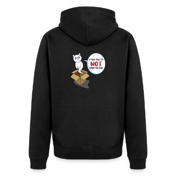 Le chat de Schrödinger - Veste à capuche bio Premium Unisexe - noir - Dos - Nico (187cm)