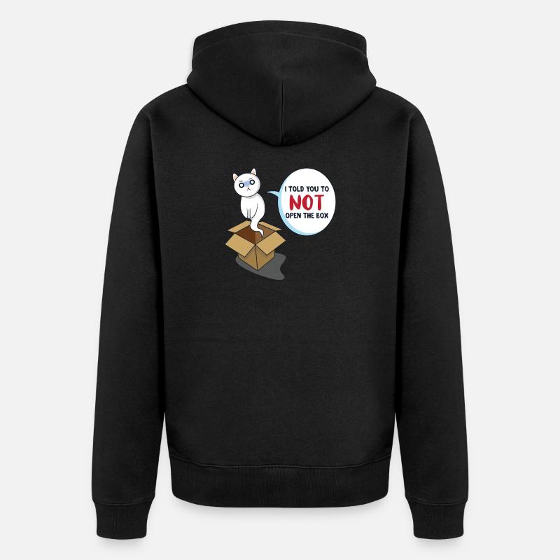 Le chat de Schrödinger - Veste à capuche bio Premium Unisexe - noir