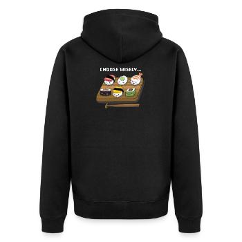 Sélection de sushi - Veste à capuche bio Premium Unisexe - noir - Dos - Nico (187cm)