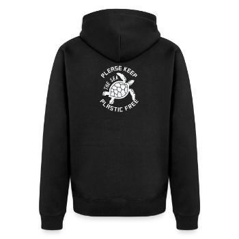 Tortues-cadeaux de t-shirt écologiste - Veste à capuche bio Premium Unisexe - noir - Dos - Nico (187cm)