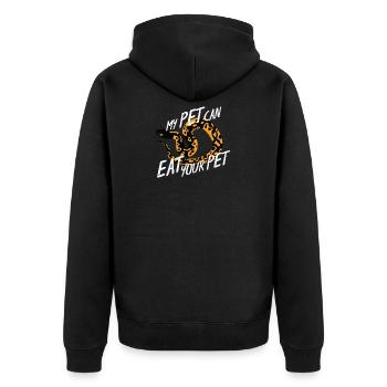 Lustiges Schlangen T-Shirt Geschenk Kinder - Unisex Premium Bio Zip Hoodie - Schwarz - Hinten - Nico (187cm)