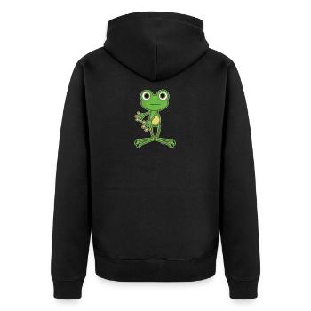 Floss Dance Move Frog - Veste à capuche bio Premium Unisexe - noir - Dos - Nico (187cm)