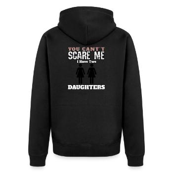 Fille de filles effrayée - Veste à capuche bio Premium Unisexe - noir - Dos - Nico (187cm)
