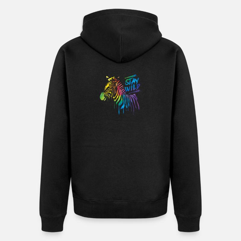 Zebra Boom! - Veste à capuche bio Premium Unisexe - noir