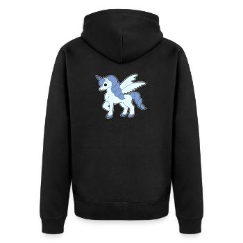 Ailes de licorne fière idée cadeau - Veste à capuche bio Premium Unisexe - noir - Dos - Nico (187cm)
