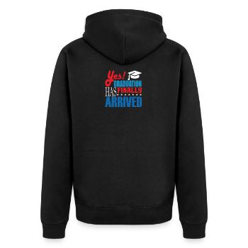 Graduation Graduation Abi Graduation Gift - Unisex Premium Organic Zip Hoodie - black - Back - Nico (187cm)