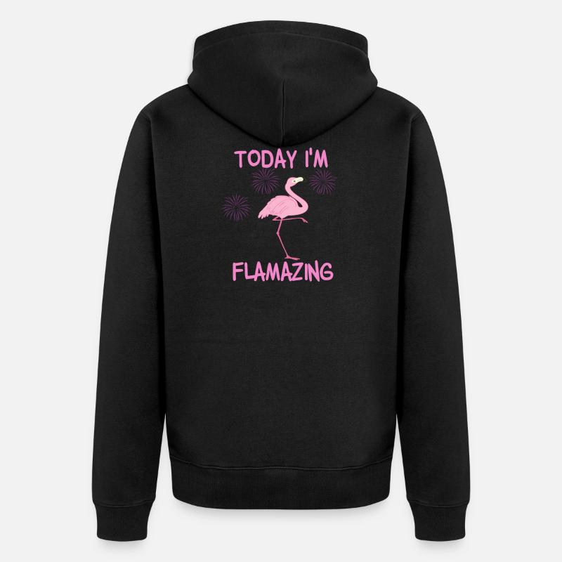 Today I’m Flamazing - Veste à capuche bio Premium Unisexe - noir