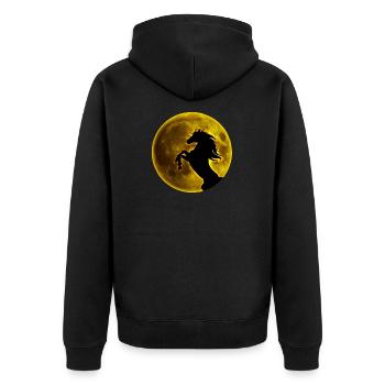 Cheval de pleine lune - Veste à capuche bio Premium Unisexe - noir - Dos - Nico (187cm)