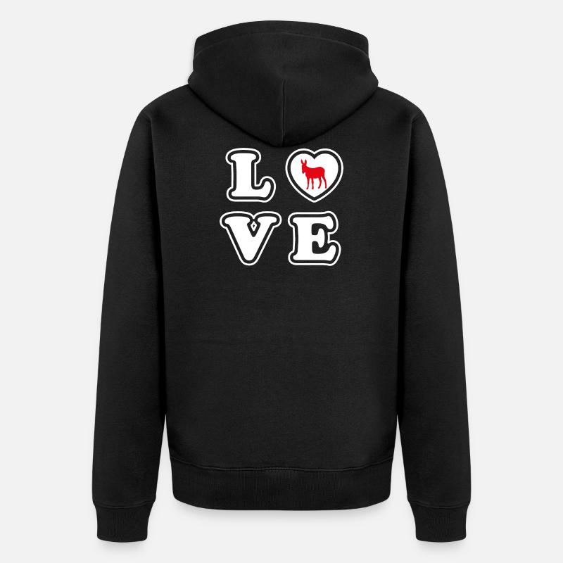baudet - Veste à capuche bio Premium Unisexe - noir