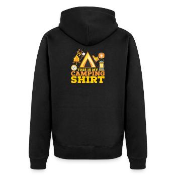 Shirt Camping Camper Camping Gift - Unisex Premium Organic Zip Hoodie - black - Back - Nico (187cm)