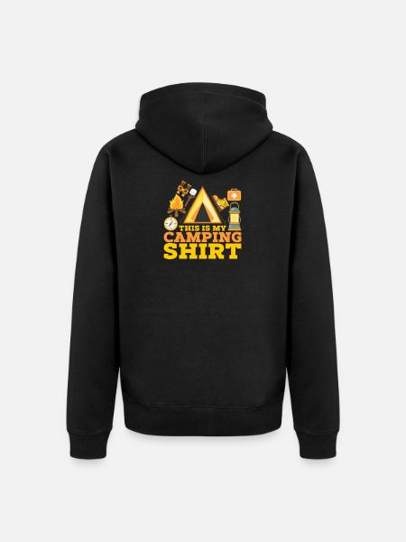 Shirt Camping Camper Camping Gift - Unisex Premium Organic Zip Hoodie - black